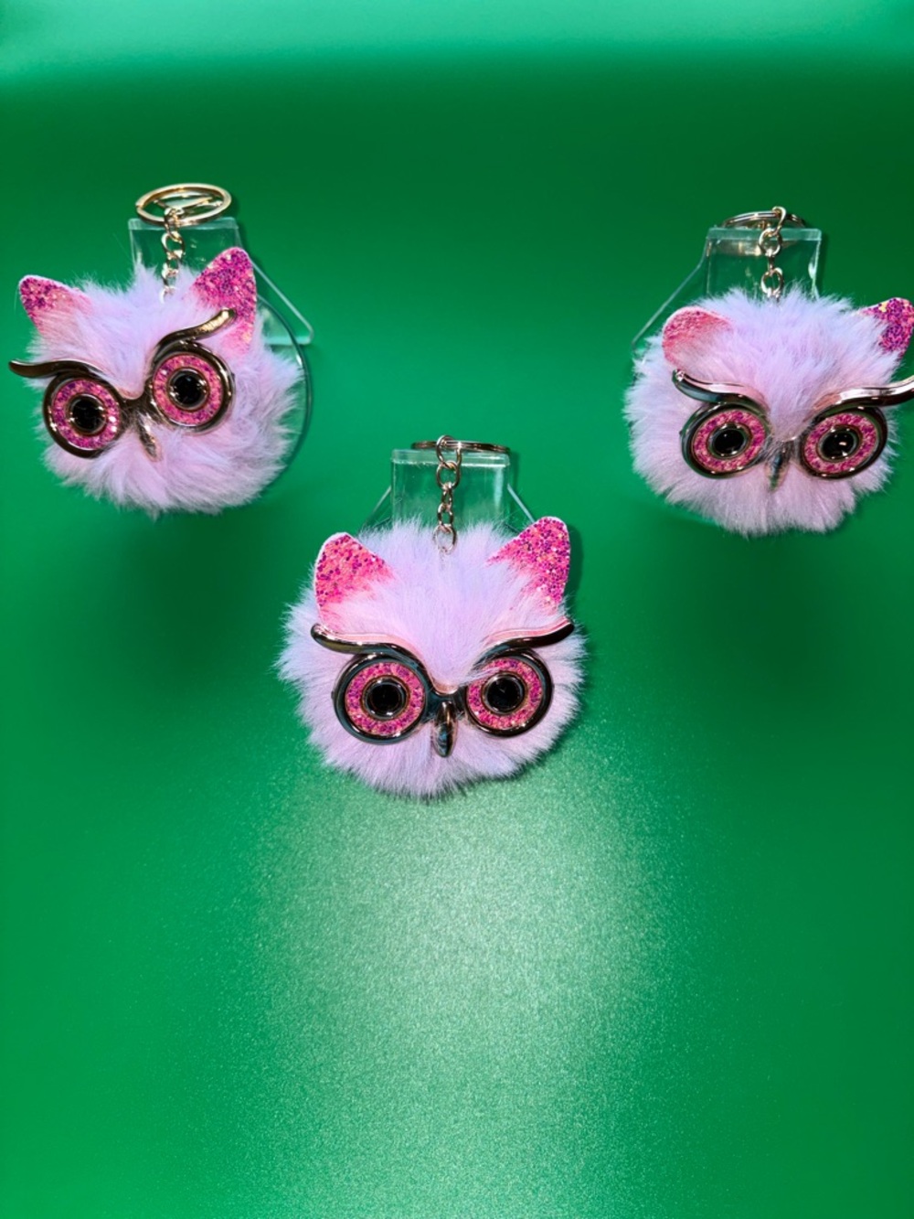 Plush Lavendar Owl Keychain / Bag Charm for